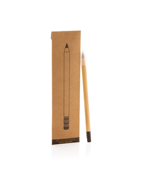 Penna infinity in bambù con gomma